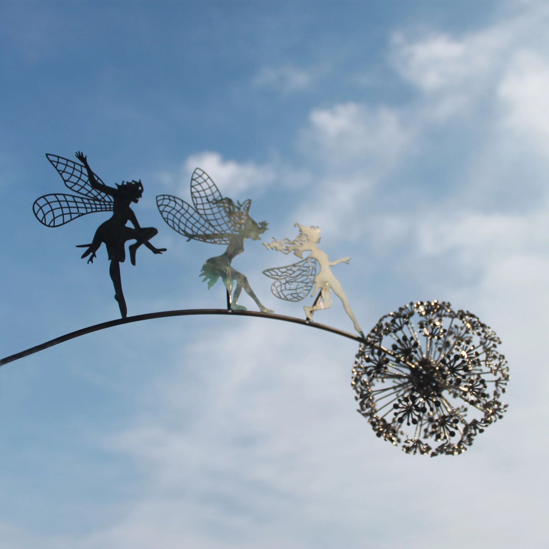 Metal Fairy Garden Sculptures Outdoor Decorative Yard Art - Image 7