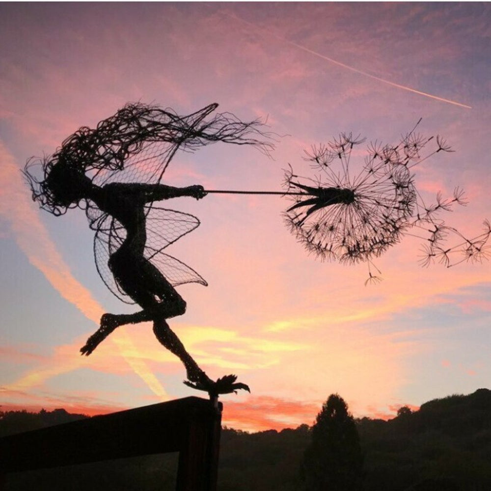 Metal Fairy Garden Sculptures Outdoor Decorative Yard Art - Image 11