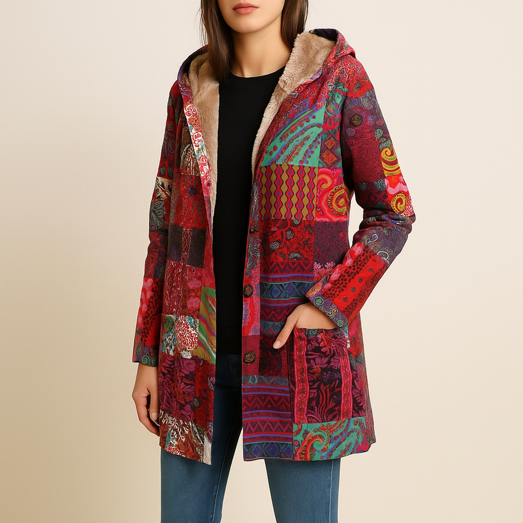 Polarowa Kurtka Z Kapturem Dla Kobiet | Z Nadrukiem