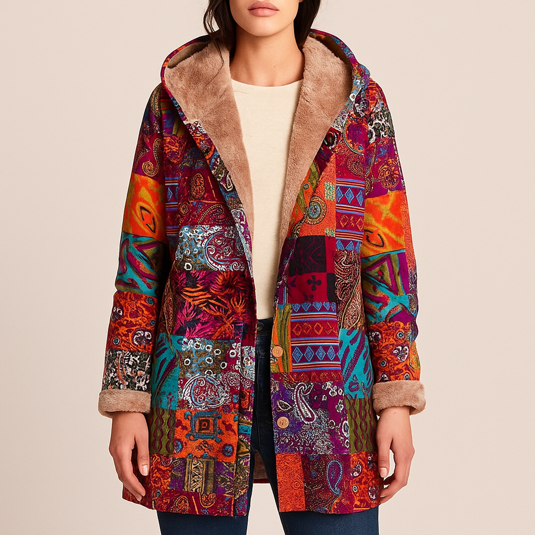 Polarowa Kurtka Z Kapturem Dla Kobiet | Z Nadrukiem