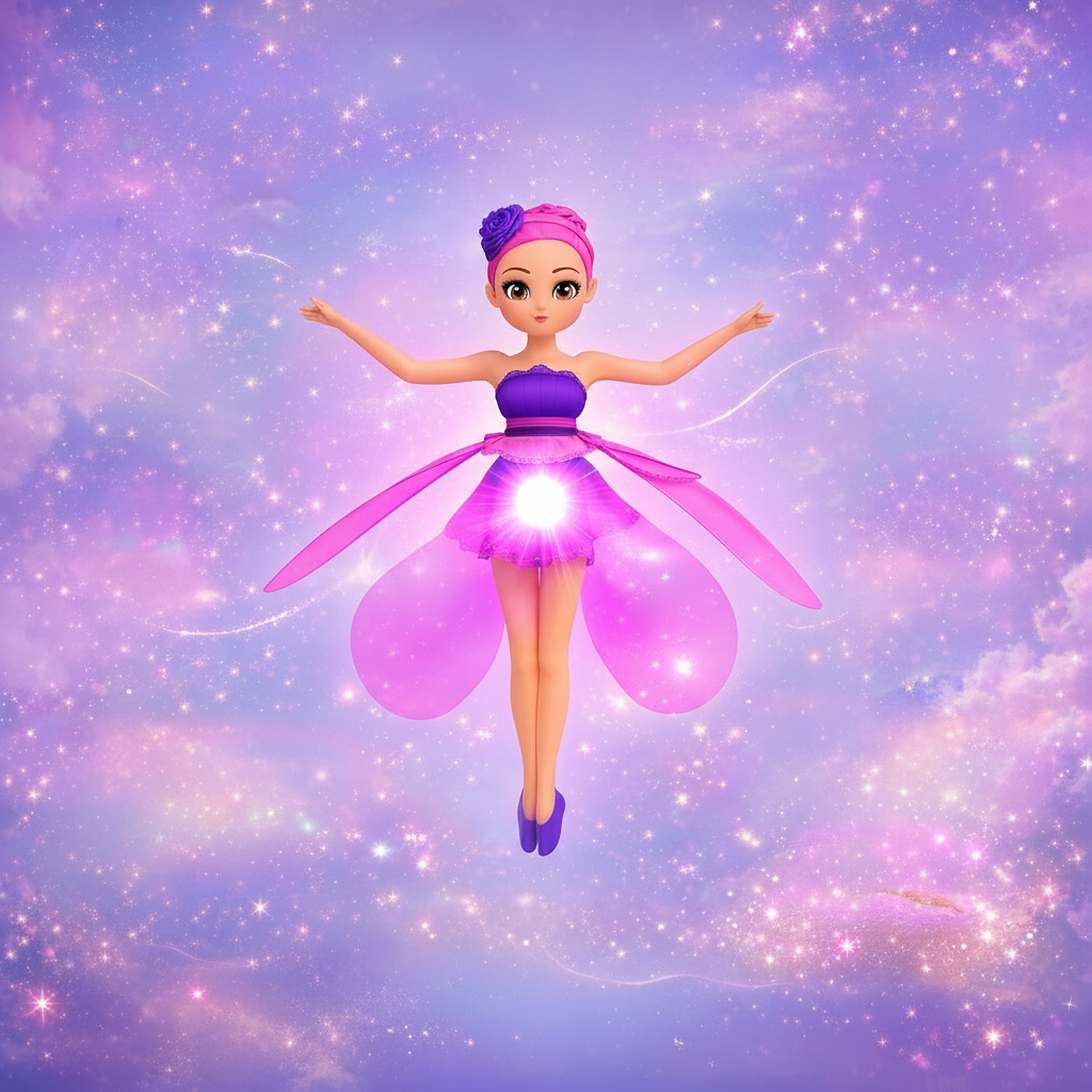 Flying Fairy Princess Toy Rechargeable LED Hand Sensor Kids - Image 3