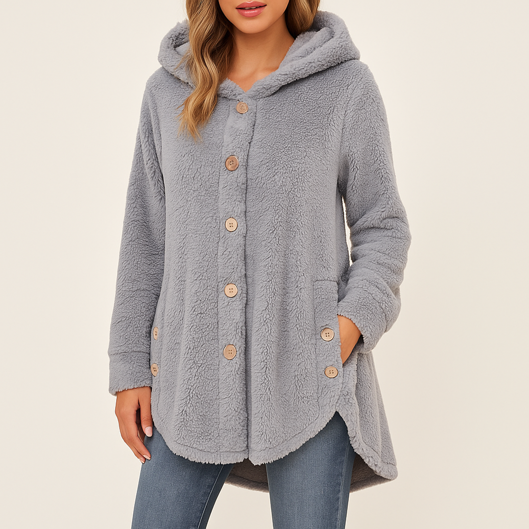 Stylowa Zimowa Kurtka Polarowa Dla Kobiet | Z Kapturem