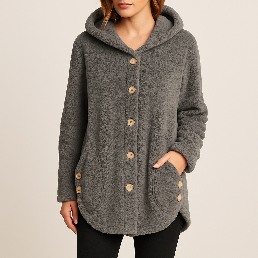 Stylowa Zimowa Kurtka Polarowa Dla Kobiet | Z Kapturem