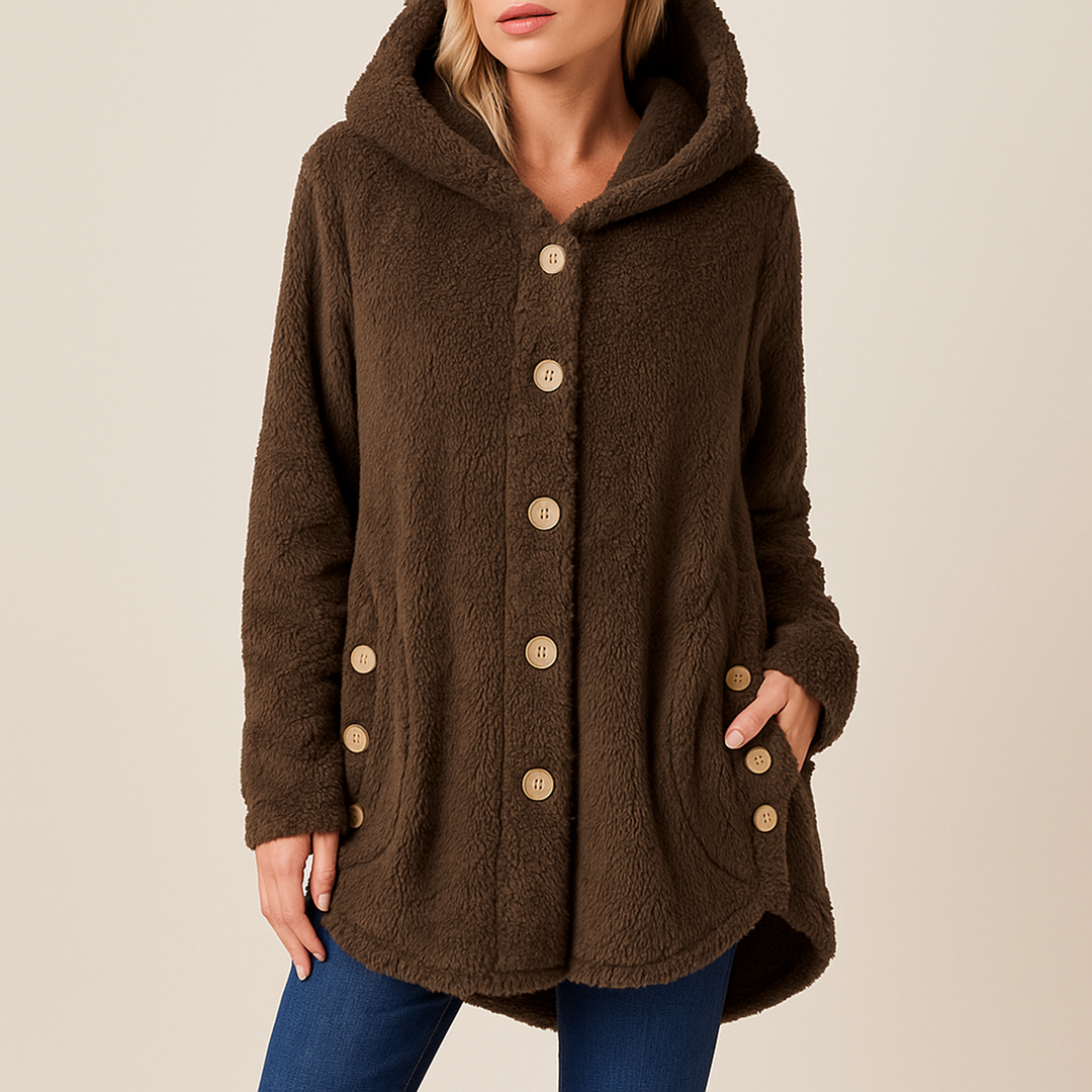 Stylowa Zimowa Kurtka Polarowa Dla Kobiet | Z Kapturem