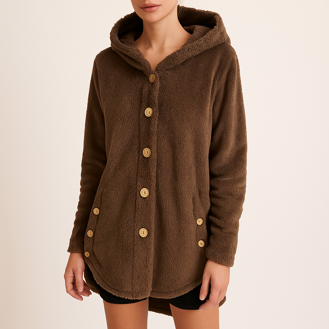 Stylowa Zimowa Kurtka Polarowa Dla Kobiet | Z Kapturem