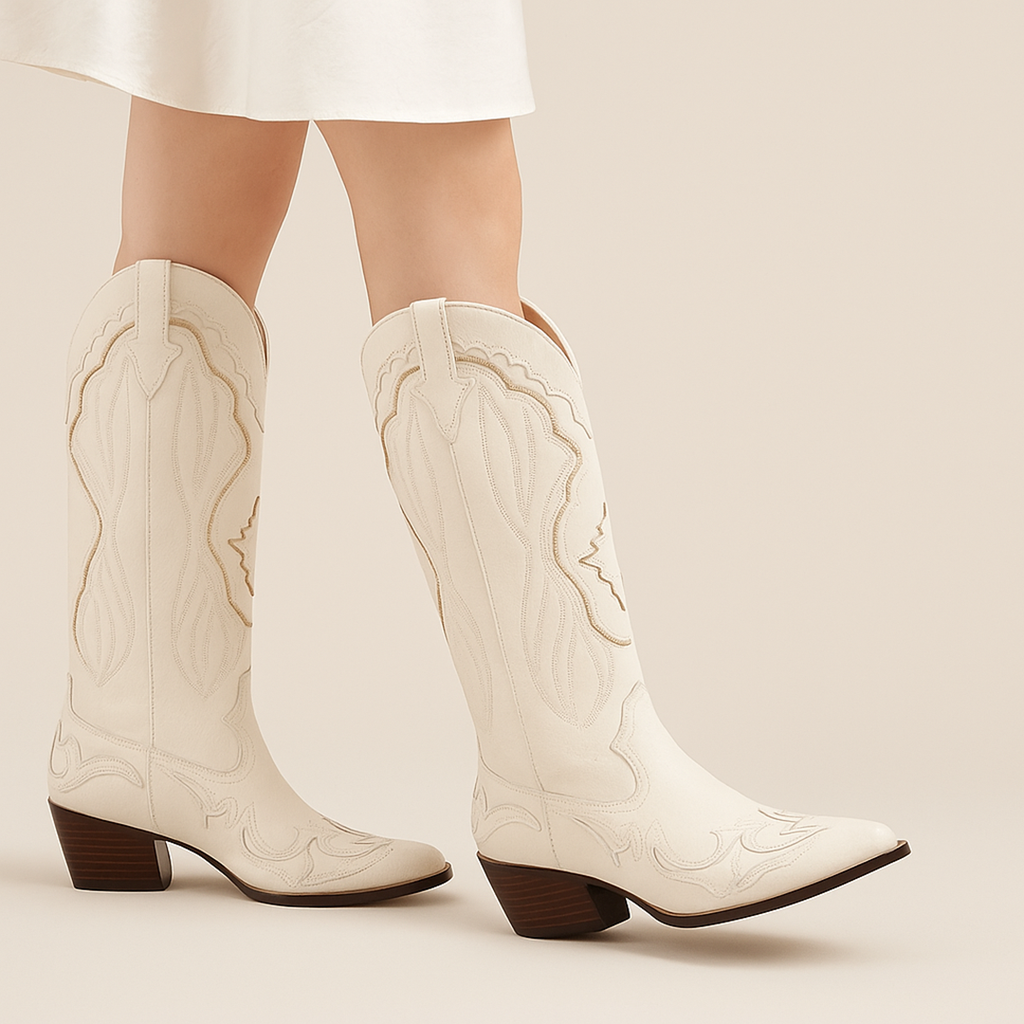 Stylowe Kozaki Kowbojskie Dla Kobiet | Do Połowy Łydki