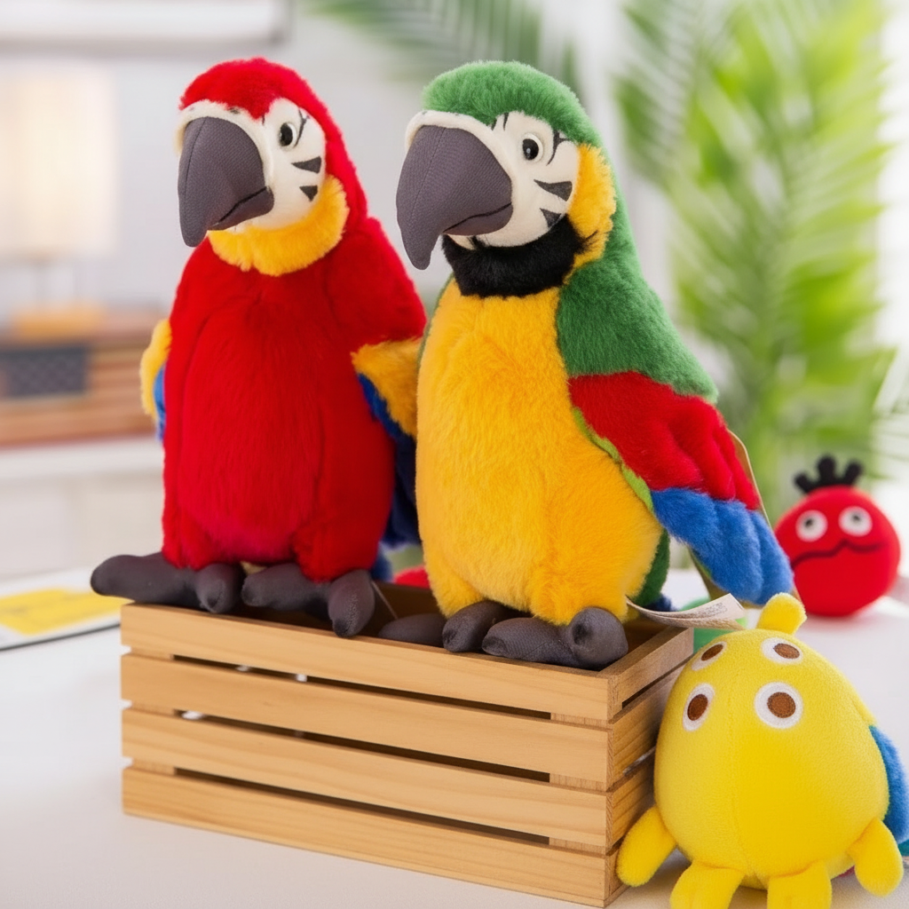 Interactive Talking Parrot Plush Toy for Kids to Repeat Voice - Image 10