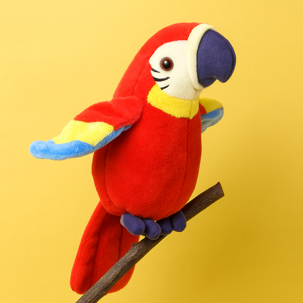 Interactive Talking Parrot Plush Toy for Kids to Repeat Voice - Image 4