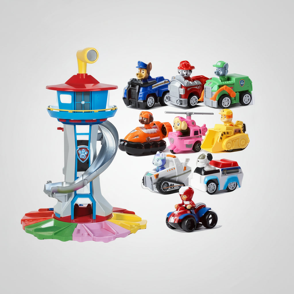 Toy Car Playset Slide Tower Kids Vehicle Garage Set - Image 5