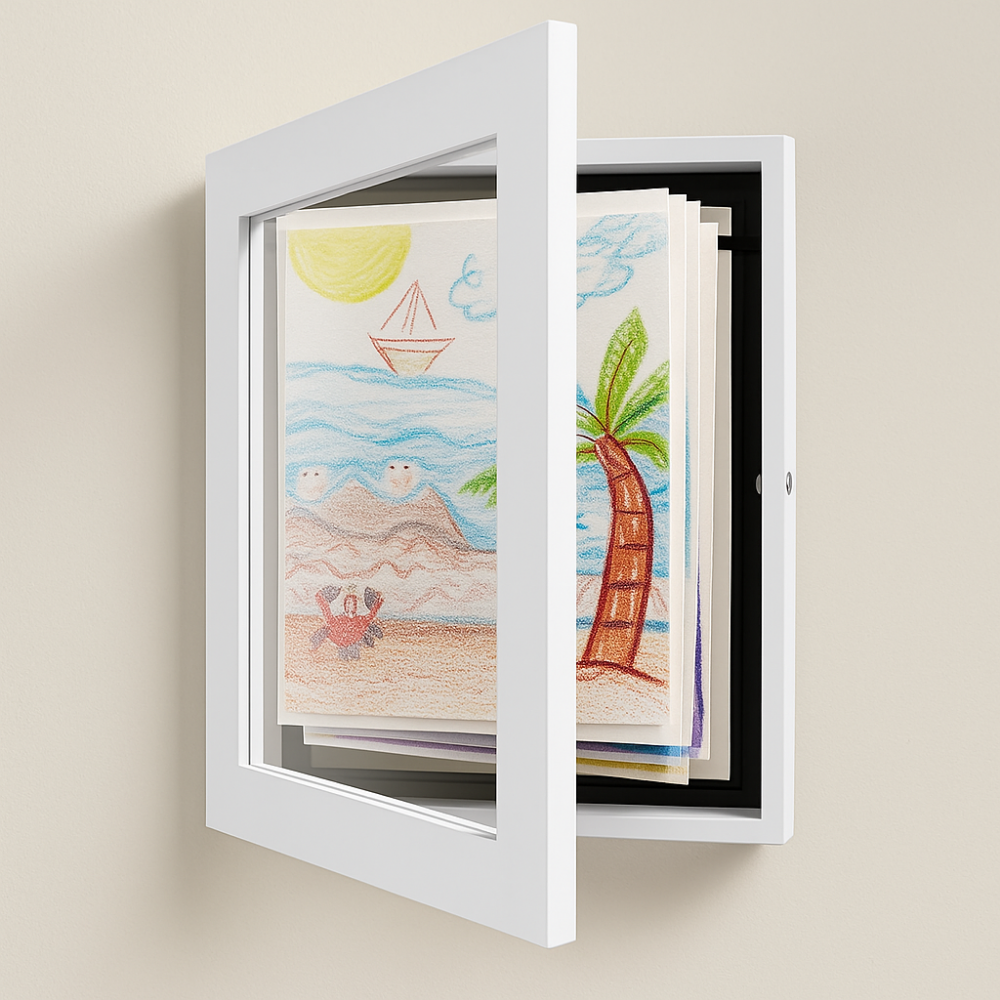 Wall Art Storage Frame Kids Drawings Photo Display - Image 6