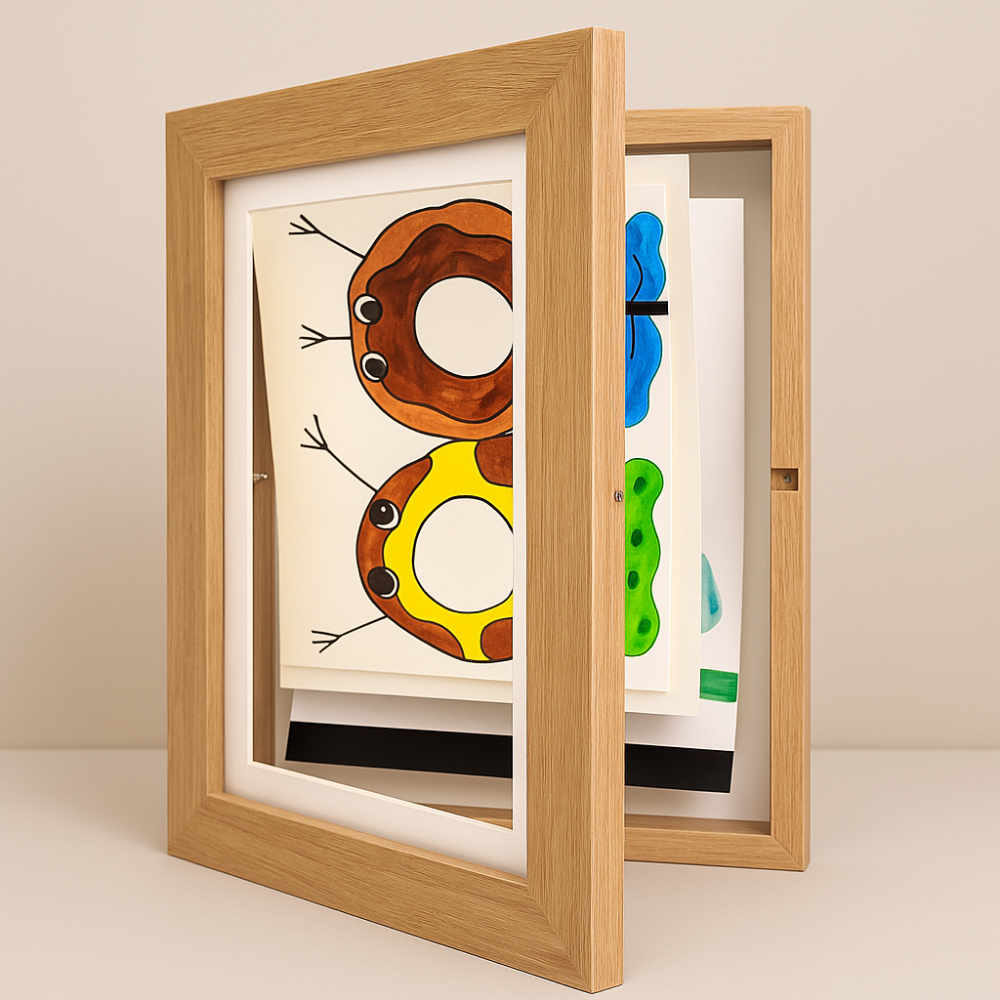 Wall Art Storage Frame Kids Drawings Photo Display - Image 9