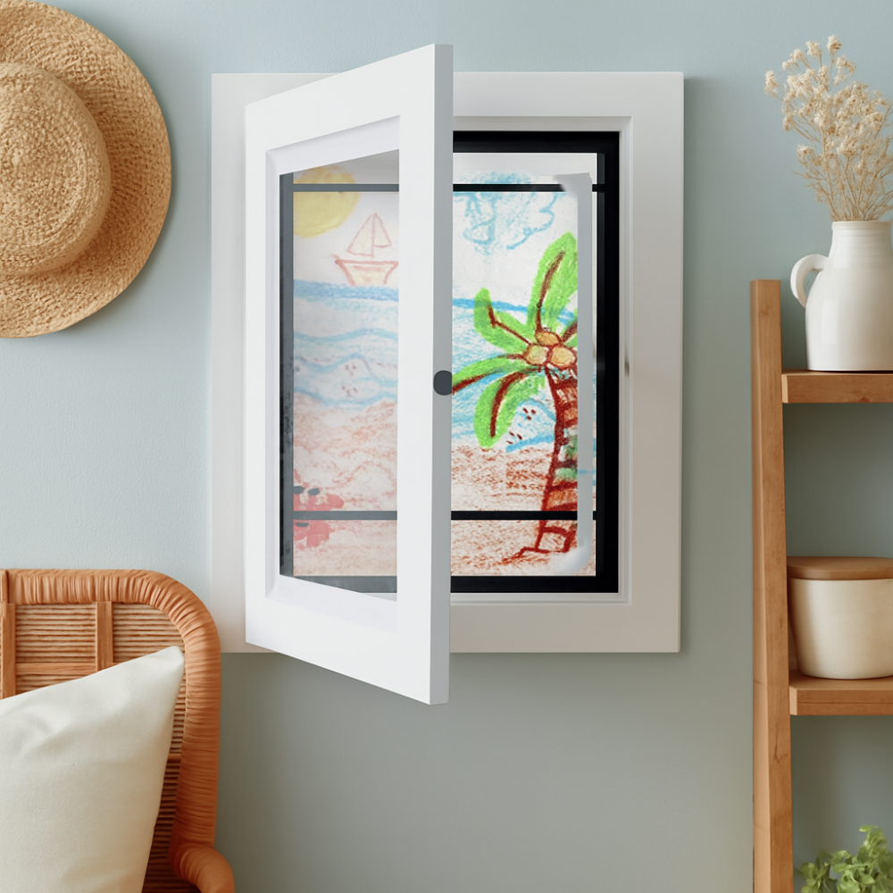 Wall Art Storage Frame Kids Drawings Photo Display - Image 7