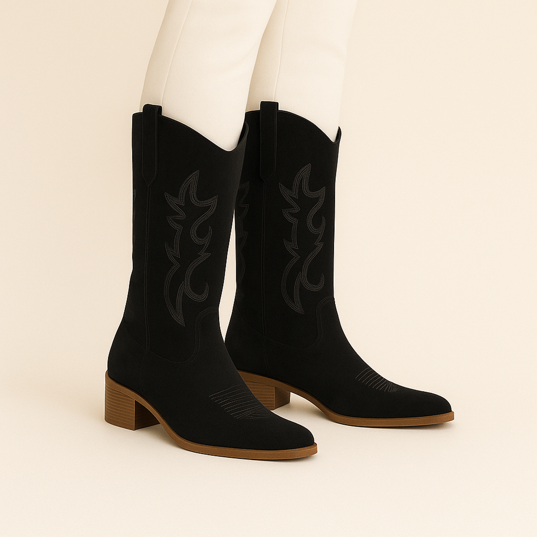 Zamszowe Kozaki Kowbojskie Dla Kobiet | Stylowe