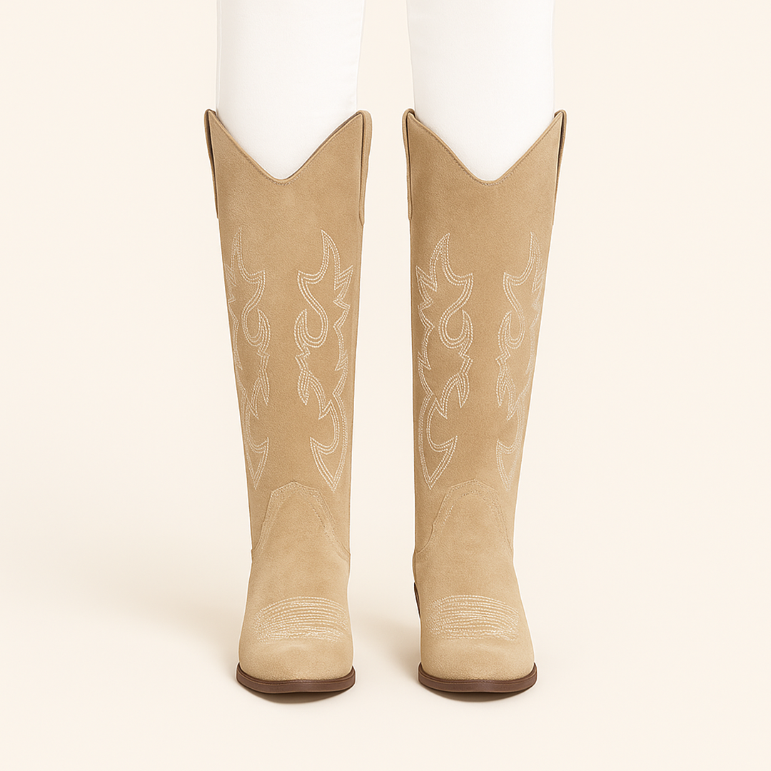 Zamszowe Kozaki Kowbojskie Dla Kobiet | Stylowe