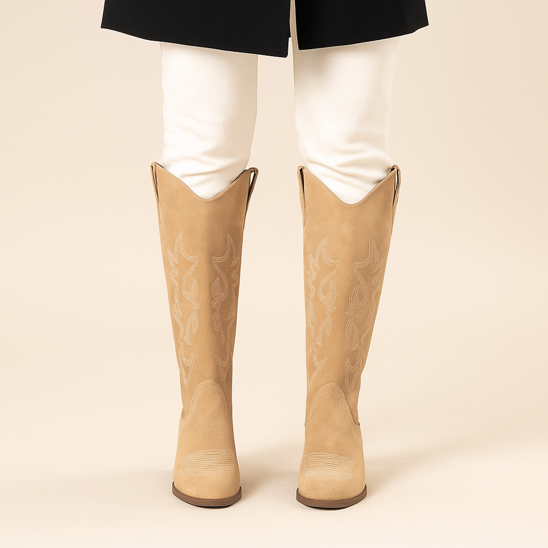 Zamszowe Kozaki Kowbojskie Dla Kobiet | Stylowe