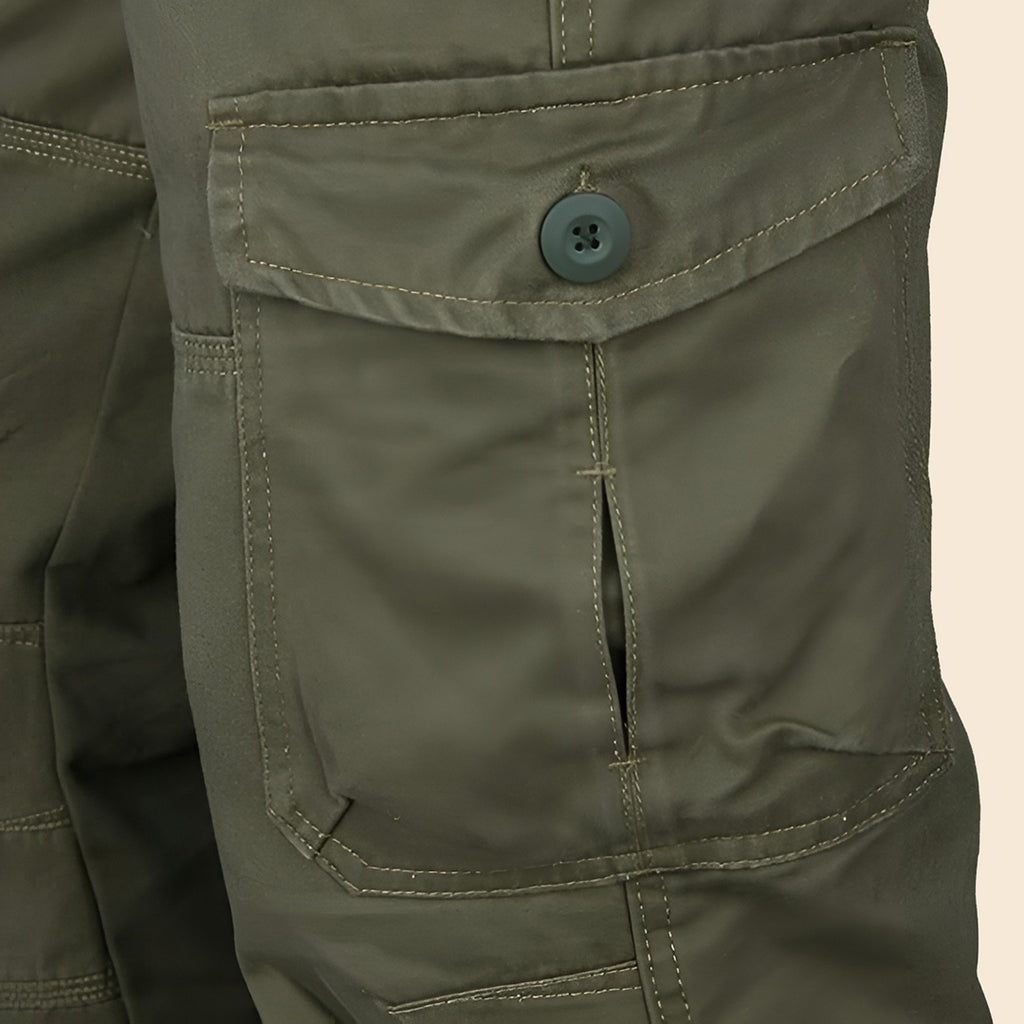 Męskie Proste Spodnie Cargo | Stylowe