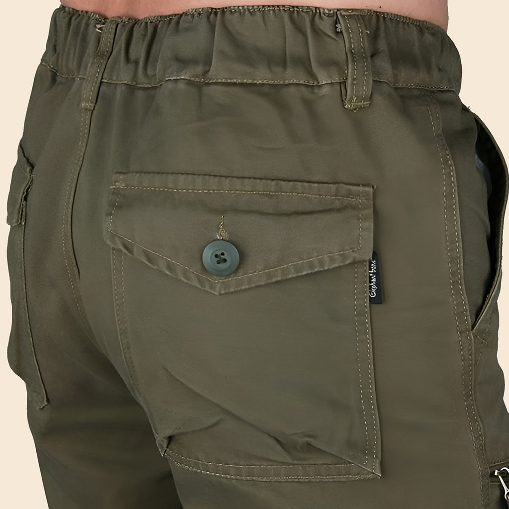 Męskie Proste Spodnie Cargo | Stylowe