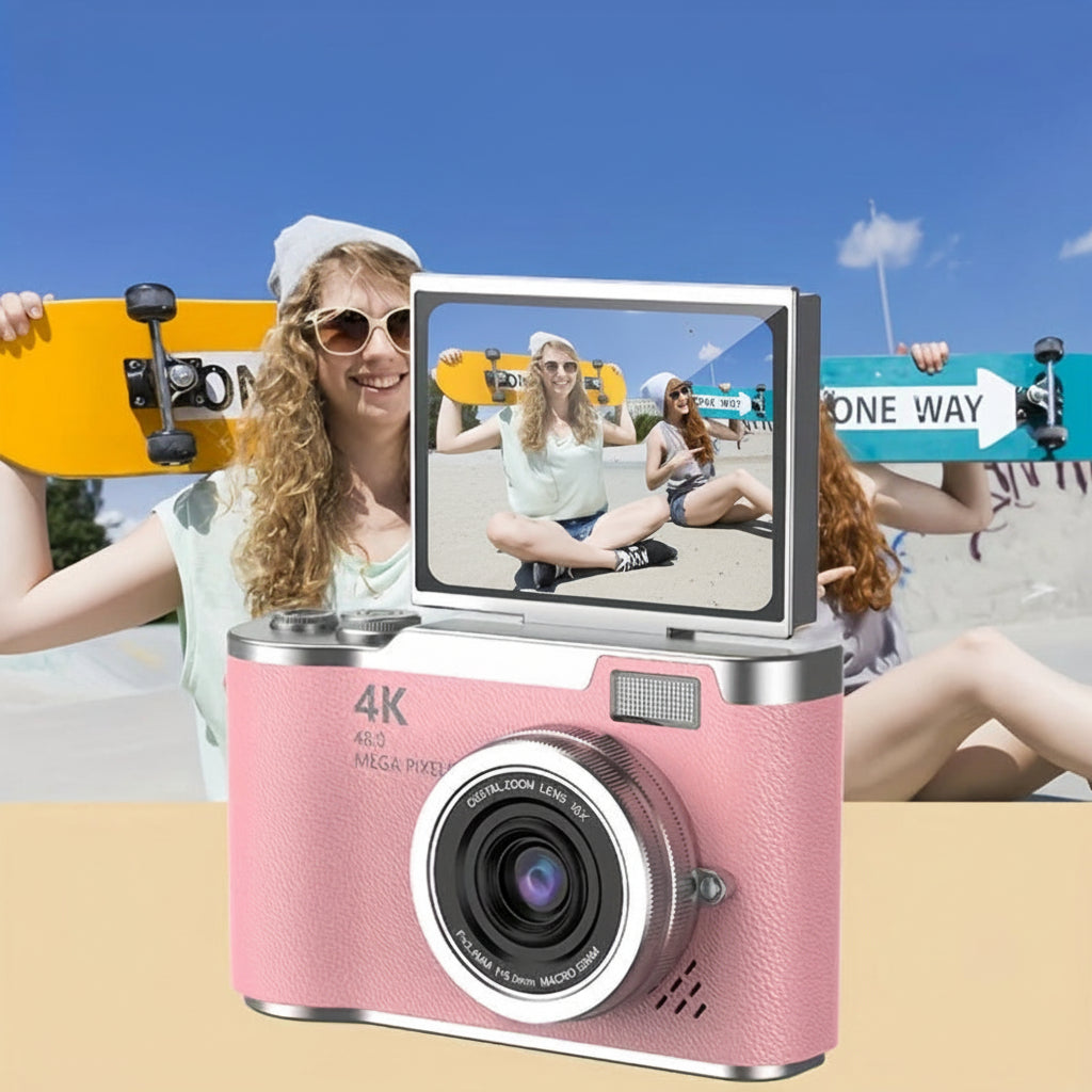 4K Digital Vlogging Camera with Flip Screen Perfect Gift for Adults - Image 4