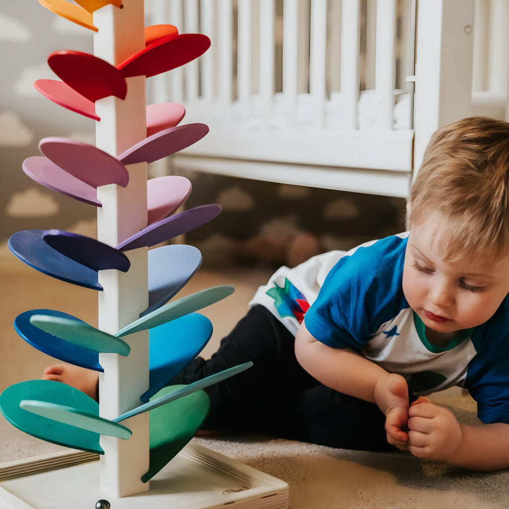 Holz Kugelbahn Bunt Pädagogisches Spielzeug - Image 8