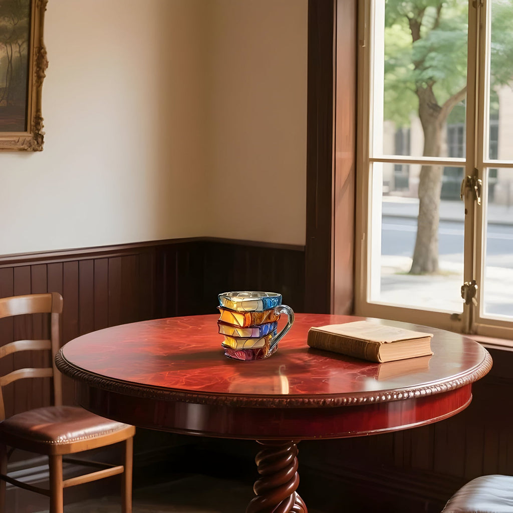 Resin-Becher Buntes 3D Buch Design - Image 2