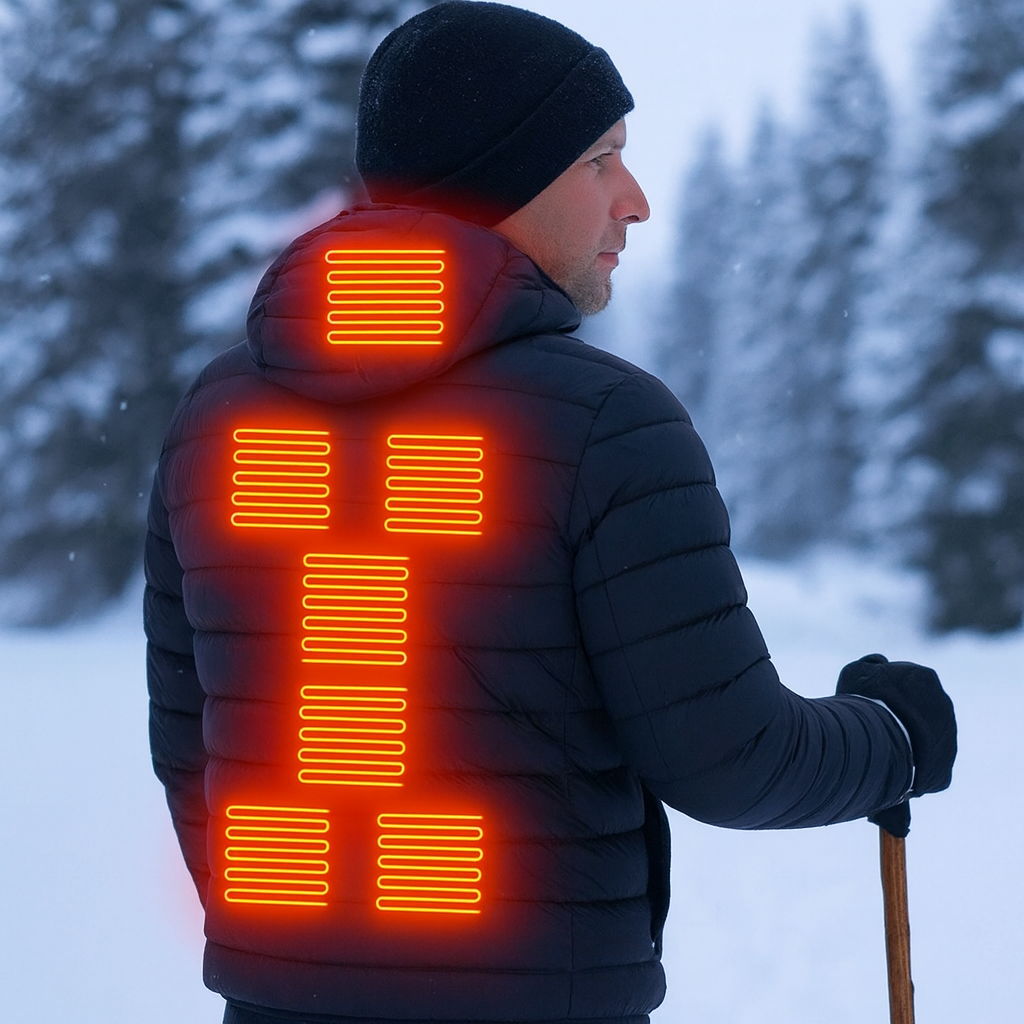 Heated Waterproof Jacket Rechargeable Thermal Winter Warmth