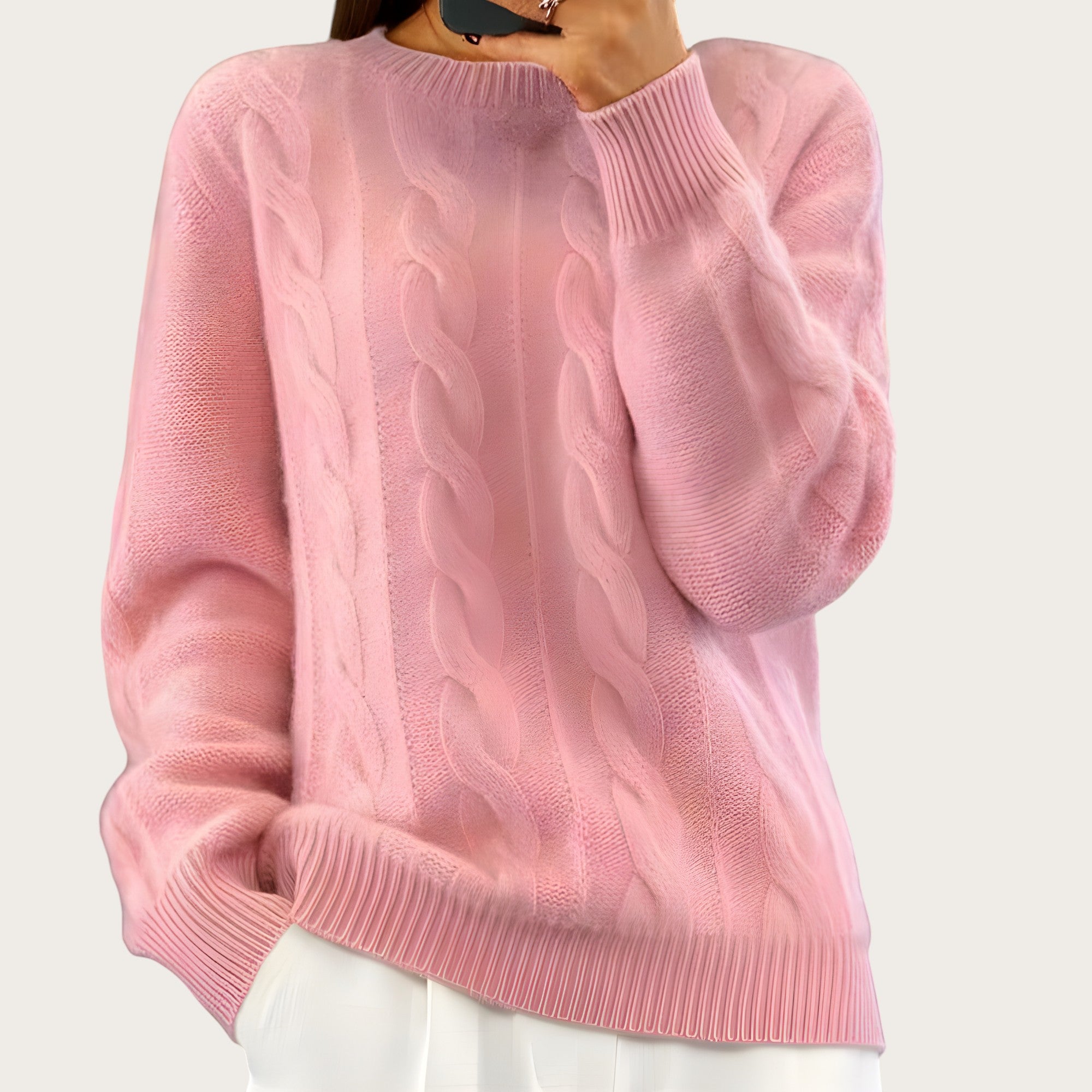 Damski Zimowy Dzianinowy Sweter | Długi Rękaw