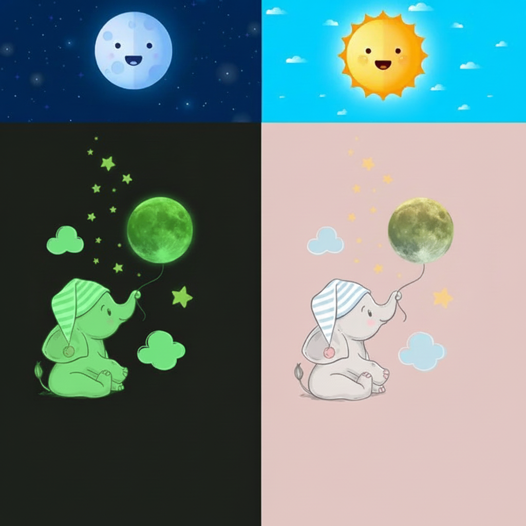 Glowing wall stickers for peaceful nights