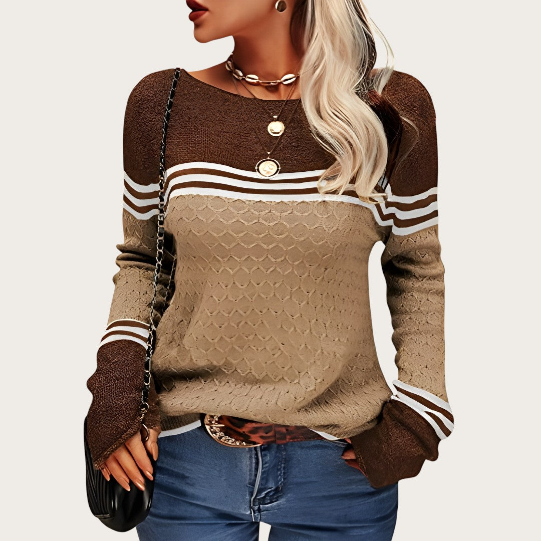 Damski Sweter W Paski | Stylowy